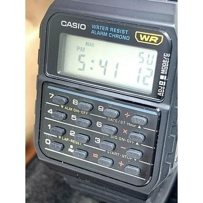 Reloj Hombre Casio CA53W Databank 3208 Calculadora Digital Cuarzo Negro Resina Foto 1 de 4