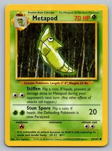 Pokemon TCG Base Set Metapod 054/102 - Bild 1 von 2