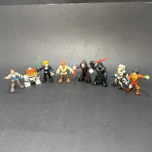 Playskool 8 STAR WARS Galactic Heroes Obi-Wan Kylo Ren Skywalker Palpatine Rare - Picture 1 of 20