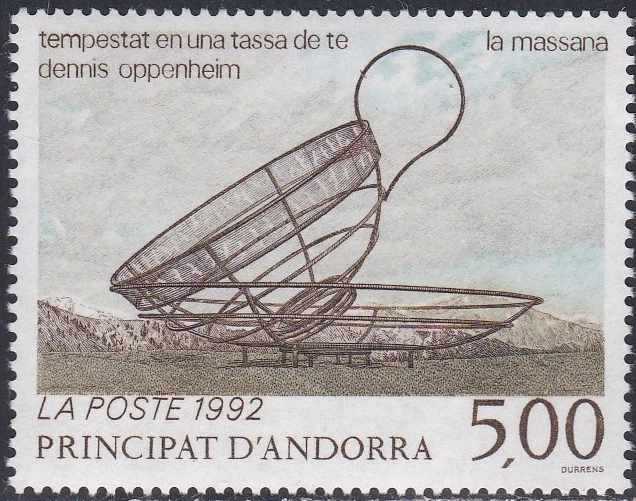 [OOS] Andorra francesa #YT424 MNH 1992 taza de té tormenta Oppenheim arte moderno [422] Foto 1 de 1