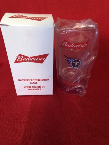 Budweiser Tennessee Titans  Touchdown Red Light Sync Beer Pint Glass NEW Cover