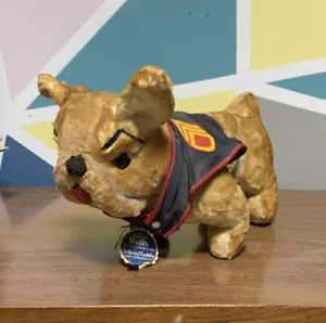 Vintage Master Industries TUFFY Bulldogge Hund Plüschtier Stofftier blau Militär wie vorgefunden - Bild 1 von 10