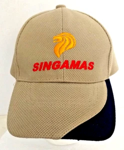 Gorra gorra estilo béisbol con logotipo de Singamas beige - Imagen 1 de 8