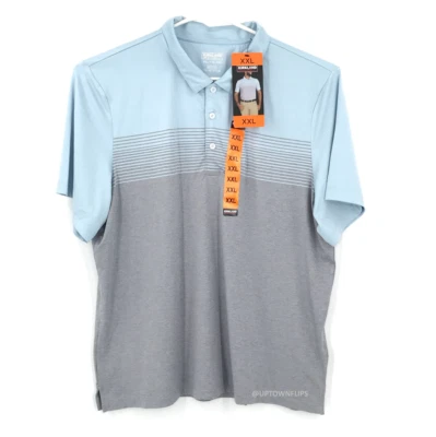 Kirkland Signature Mens Polo Shirt 2XL Blue Gray Short Sleeve Performance Golf - Image 1 of 4