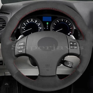 Black Suede Leather Steering Wheel Stitch on Wrap Cover For Lexus IS IS250 IS350 - Picture 1 of 11