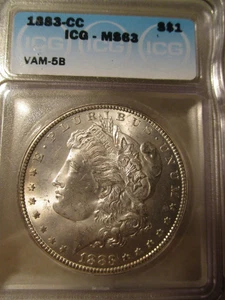1883-CC MORGAN SILVER DOLLAR ICG MS63 VAM-5B - Picture 1 of 4