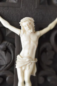 ⭐ antike religiöse Kunst, Kruzifix, handgeschnitzt Christus 19. Jahrhundert⭐ - Bild 1 von 12