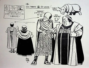 Young Samson & Goliath 1967 Animation Production ALEX TOTH Model Cel Copy - Picture 1 of 2