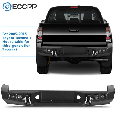 ECCPP Offroad Steel Rear Bumper w LED Lights D-rings For Toyota Tacoma 2005-2015 Foto 1 de 4
