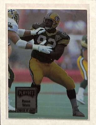 1993 Playoff Contender Series #150 Reggie White Checklist 6 of 6 #126 - #150 EX - Image 1 of 2