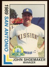 1989 Best Cards San Antonio Missions JOHN SHOEMAKER RC DODGERS MANAGER