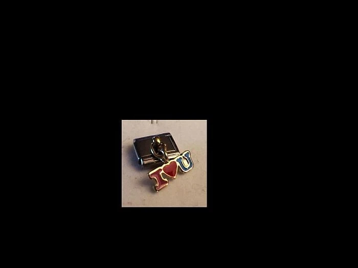 Encanto italiano - Dangle I Heart U - Enlace de encanto italiano de 9mm Foto 1 de 1