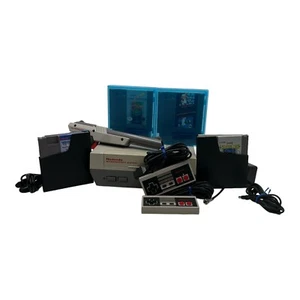 Original Nintendo System Lot Console, 2 Controllers, Zapper & 4 Games W Manual - Picture 1 of 11