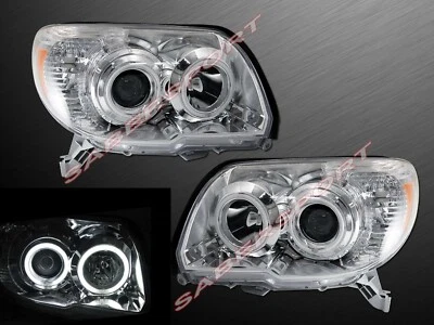 Conjunto de pares de faróis projetores halo LED cromados para Toyota 4Runner 2006-2009 - Imagem 1 de 2