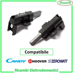 1 Coppia Spazzole Carboncini per Motore Lavatrice Candy Hoover Zerowat 97916670 - Foto 1 di 9