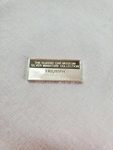 Triumph 1935 Dolomite 8 Silver Bar Classic Car Museum Miniature Franklin Mint - Picture 1 of 2