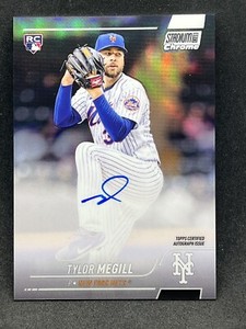 2022 Topps Stadium Club Chrome Tylor Megill Auto Autograph Rookie Card Mets 
