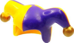 Genuine LEGO Part 62537pb04 Headgear ORANGE / DARK PURPLE JESTER'S CAP **NEW** - Picture 1 of 1