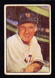 1953 BOWMAN COLOR #55 LEO "THE LIP" DUROCHER NEW YORK GIANTS HALL OF FAMER - Picture 1 of 1