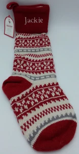 Pottery Barn Kids Jackie Natural Fair Isle Wool Christmas Holiday Stocking - Picture 1 of 9