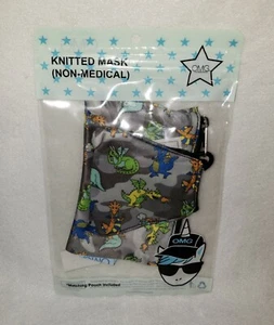 Set Maschera Viso Drago Ragazzo e Supporto Panno Maschera Viso Cotone Riutilizzabile Lavabile - Foto 1 di 1