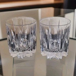 MIKASA Glasses (2) Crystal Whiskey Old Fashion Vintage - Picture 1 of 3