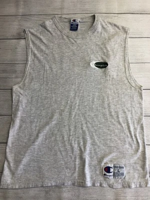 Champion Shirt Mens Large Gray Sleeveless Muscle Fit Athletic Vintage 90s USA - Image 1 of 4