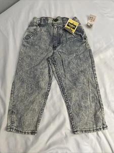 Vintage Oshkosh Bgosh Denim Hose 24 M Blau Hickory Gestreift USA Made 90s - Bild 1 von 7