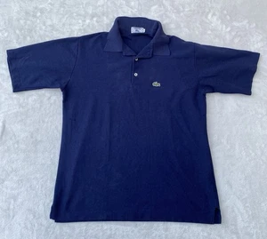 Vintage Lacoste Hemd Herren L Polo Izod Made In USA Kroko Tasche Baumwollmischung Navy - Bild 1 von 7