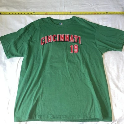 Cincinnati Reds Shirt Mens Size XL Green MLB Baseball Joey Votto #19 - Image 1 of 4