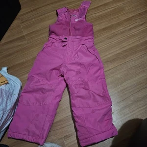 Snosu Pink Kids Snow Bib Size 4t - Picture 1 of 3