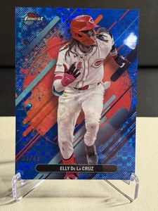 2025 TOPPS FINEST Elly De La Cruz RARO RIFRATTORE A SCACCHIERA BLU SP #/49 #253 - Foto 1 di 2
