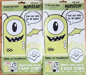 My Own Scary Monster Flocked Iron-On Tranfer Art Shirt New 2 Packs Halloween  - Picture 1 of 3