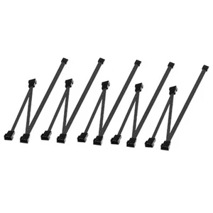 4-Poliges CPU-PWM-Lüfterkabel, 1-Zu-3-Wege-Splitter, Schwarz Ummantelter Ve1135 - Bild 1 von 8