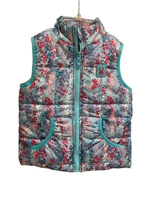 Chaleco acolchado Spyder Girls azul moteado con cremallera aislante talla 2T ¡Excelente! Foto 1 de 4