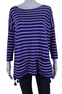 Lilly Pulitzer Women's Round Neck Long Sleeves Tassel Sweater Striped Size S - Picture 1 of 6
