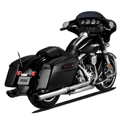 Silenciadores sin cordones redondos Vance & Hines Twin Slash cromados 1995-2016 Harley Touring Foto 1 de 4