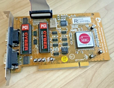 SIIG SC2458 PCI 2 port DB9 RS232 Serial Port 1 parallel port DB25 JJ-P21022 - Image 1 of 4