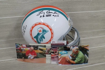 NFL 迈阿密海豚队签名 Larry Csonka JAKE SCOTT 全尺寸头盔 JSA 正品证书 — 第 1/4 张图片