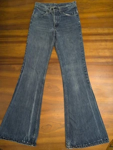 Vintage Levis 684-217 Jeans 28x34 Big Bell Bottom Flare Orange Tab 70er 80er LESEN - Bild 1 von 17