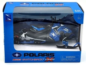 New Ray Polaris 800 Switchback Pro X Snowmobile 1:16 Scale Diecast Replica Blue - Picture 1 of 5