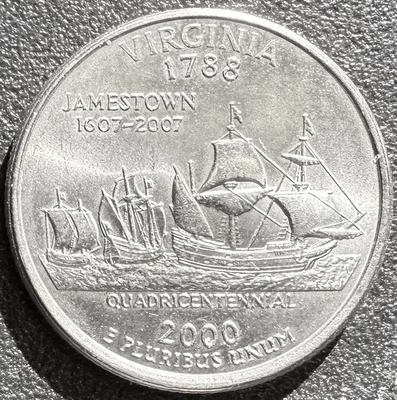 2000 P - VIRGINIA - State Quarter circulated - Image 1 of 2