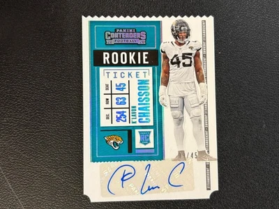 K'Lavon Chaisson 2020 Contenders Auto Autograph Ticket Stub RC Jaguars 9/45 E34 - Image 1 of 2