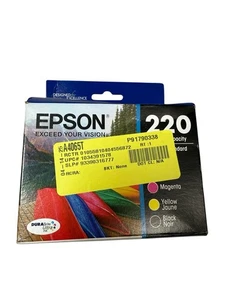 Epson DURABrite Ultra 220 Ink Cartridges - Black/Cyan/Magenta/Yellow, 4 Pack - Picture 1 of 2
