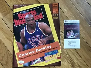 CHARLES BARKLEY #34 SIGNED 1992 SPORTS ILLUSTRATED PHOENIX SUNS JSA COA - Picture 1 of 7