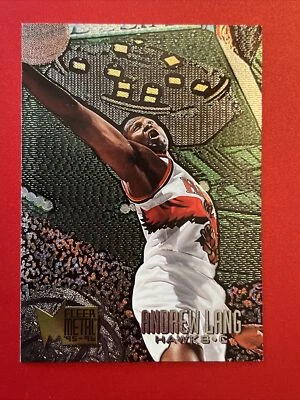 ANDREW LANG 1995-96 Fleer METAL Basketball Base Card #124 NBA Atlanta Hawks - Image 1 of 2