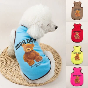 Pet Dog Clothes Teddy Bear T Shirt Clothing For Small Dogs Puppy Chihuahua Ves ↖ - Picture 1 of 18
