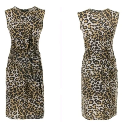 Vestido MaxMara Fin de Semana Estampado Leopardo Body Con Midi Talla Mediana Silencioso Lujo Foto 1 de 4