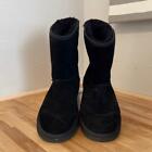 Koolaburra by Uggs Black Suede Faux Fur Lined Koola Short Boots Size 11