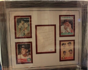 STL Cards Manager Johnny Keane Cards and Autograph Index Card 1961-1964 JSA - Picture 1 of 7